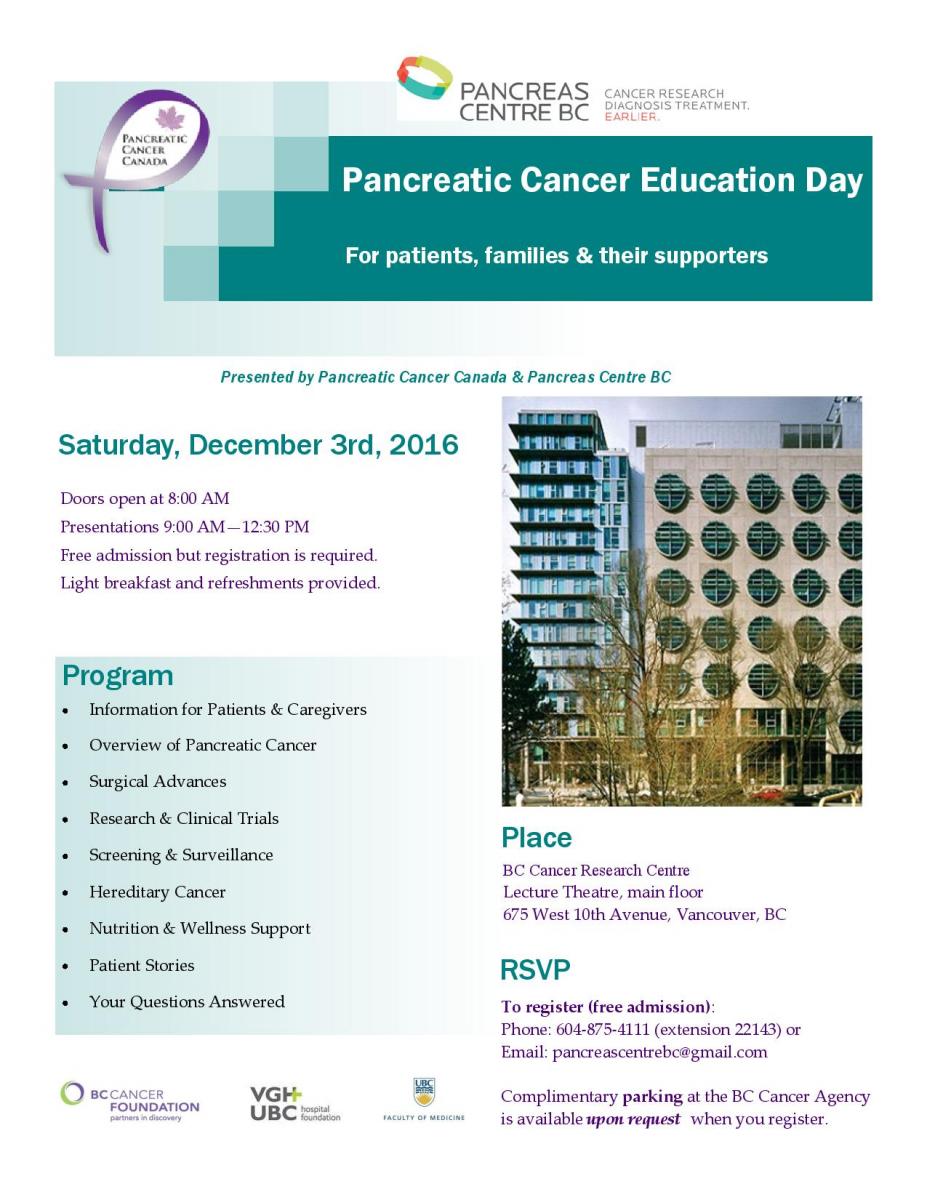 2016 Pancreatic Cancer Patient Education Day